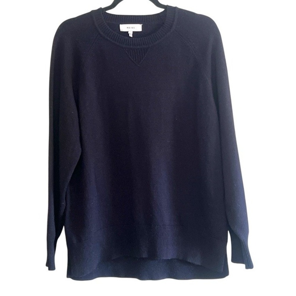 Reiss Cashmere Wool Blend Crewneck Sweater US 6 Quiet Luxury